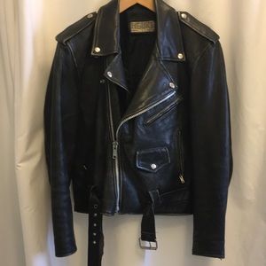 Vintage leather biker jacket